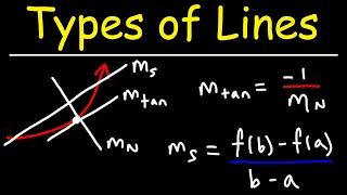 The Normal Line, Tangent Line, Secant Line, Average and Instantaneous Rate of Change