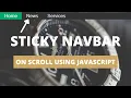 Sticky Nav Bar using HTML CSS and Javascript Fixed Navbar on Scroll