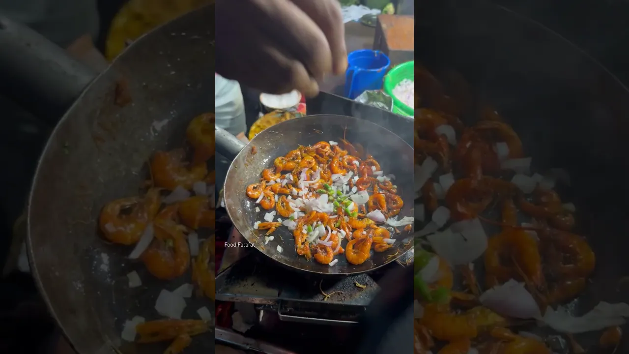 Prawns Fry #streetfood #shorts