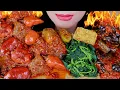 Lagu ASMR DAGING PEDAS MANIS CABE GENDOT, TERONG BALADO | ASMR MUKBANG INDONESIA