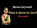 throws keyword in java with example in Hindi Exception Handling in java Free java development course