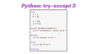 Python Lesson 41 try-except 3