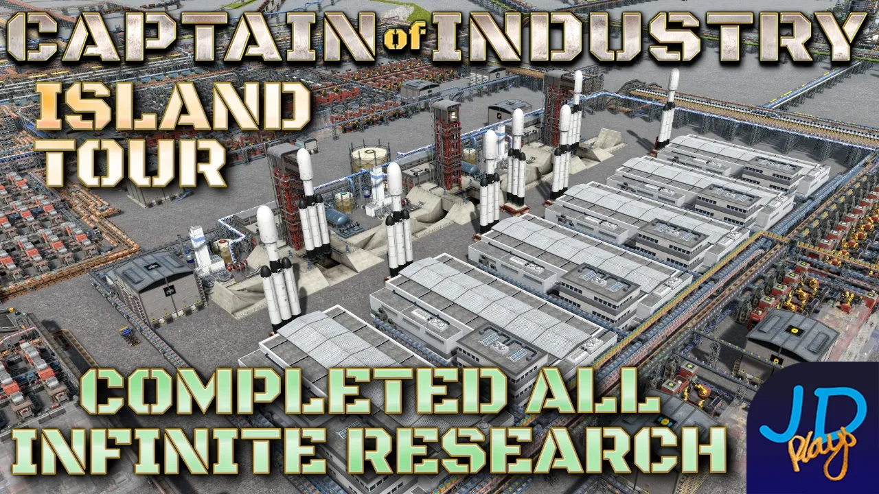MEGA ISLAND finishing all 'infinite' Research 🚜 Captain of Industry Island Tours 👷