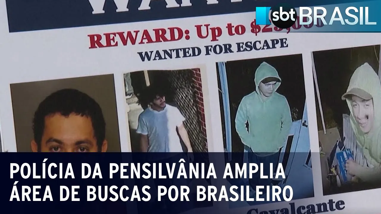 Polícia da Pensilvânia amplia área de buscas por brasileiro foragido | SBT Brasil (12/09/23)