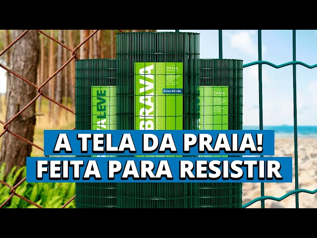 Tela Soldada Brava revestida em PVC - Fio 2,50mm - Malha 5x10cm - Rolo 25m Vídeo do produto - Tela Soldada Brava revestida em PVC - Fio 2,50mm - Malha 5x10cm - Rolo 25m