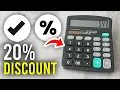 How To Calculate 20 Percent Discount On Calculator - Full Guide