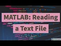 MATLAB Reading a Text File