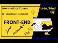 Tutorial Variables in Js How to create Variables in Hindi Urdu Intermediate Course