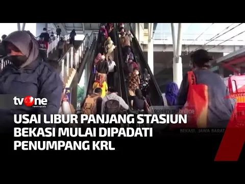 Hari Pertama Masuk Kerja Usai Libur Panjang, KRL Ramai Penumpang