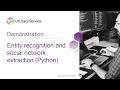 Coding demonstration Entity Recognition and Social Network Extraction python
