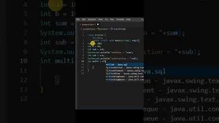 Addition Subtraction Multiplication Division Program Using Java