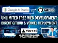 Create FULL STACK Website FREE using Google AI Studio GitHub Vercel Deployment Step-by-Step