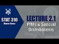 Lesson 2 1 PMFs Special Distributions - Poisson Distribution