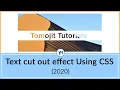 BACKGROUND TEXT CUTOUT EFFECT IN WEBSITE 2020