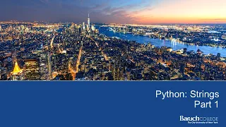 Python Strings Part-1 Professor Patrick Fall2024