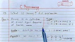 C Arrays What is Array full Explanation Learn Coding