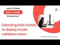 Extending Rails partials to display model validation errors