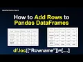 How to Add New Rows to a Pandas Dataframe