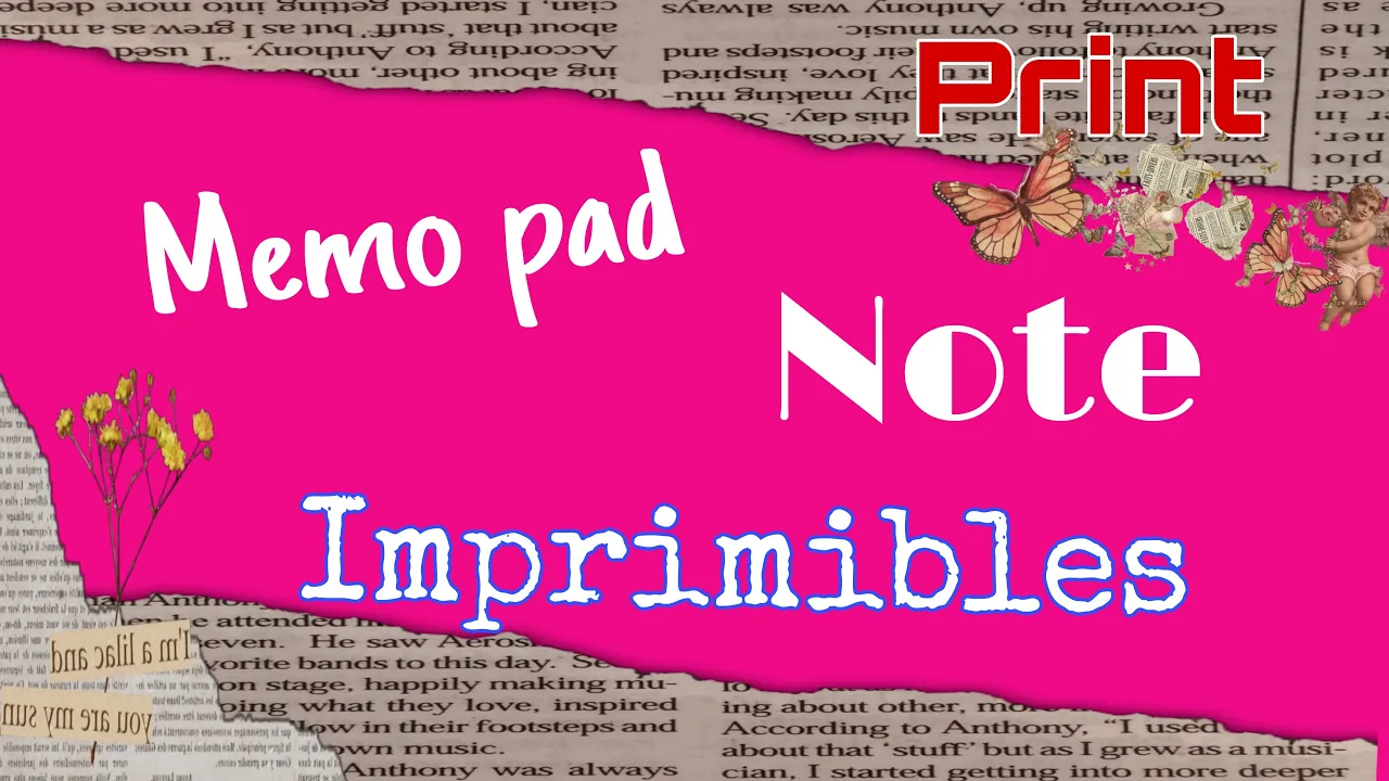 🎀Has tu propia papeleria casera-Plantilla de MEMOPAD para imprimir #papeleriacasera #stationery #has