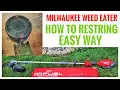 How To Restring Milwaukee M18 String Grass Trimmer Weed Eater EASY WAYTO ADD STRING