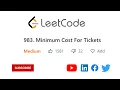 983 Minimum Cost For Tickets Java - Leetcode