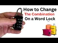 How to change the combination on a Wordlock