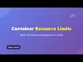 Docker Container Resource Limits CPU Memory Management for Beginners