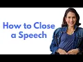 How To End A Speech With Impact