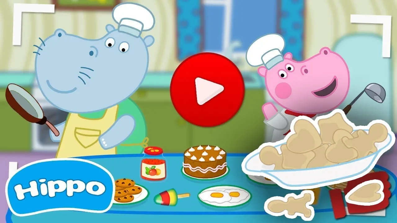 HIPPO PROGRAMA DE CULINÁRIA RECEITA DE COOKIE JOGO DE DESENHOS ANIMADOS