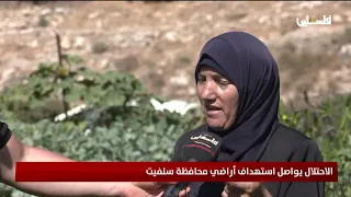 الاحتلال يواصل استهداف أراضي محافظة سلفيت