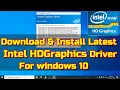 How To Download Install Intel Graphics Driver For windows 10