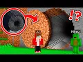 JJ and Mikey Found SECRET WORM TUNNEL BASE in Minecraft ?!