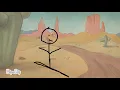 Easy Beginner GIF-Stick Figure Dancing In Desert