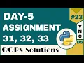 Infytq Object Oriented Programming Using Python Day-5 Assignment 31 32 33 YouthNationCoders