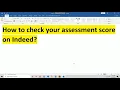 How to check assessment score on Indeed Indeed assessment