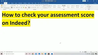 How to check assessment score on Indeed Indeed assessment