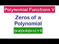 Finding the Zeros of a Polynomial Function with Solved Examples SHS 1 ELECTIVE MATH