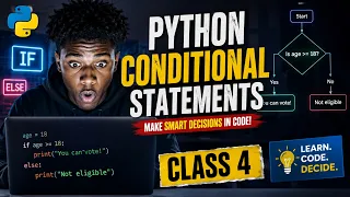 Python Conditional Statements Tutorial for Beginners if elif else Explained Class 4