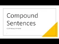 Compound Sentences