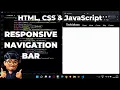 Responsive Navigation Bar using HTML CSS JavaScript ASMR Programming - No Talking