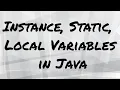 Instance Static Local Variables example in Java
