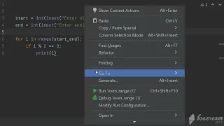 python program for finding the even numbers in the given range Explained