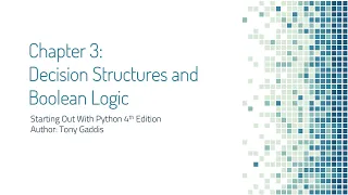 Introduction to Python - Chapter 3