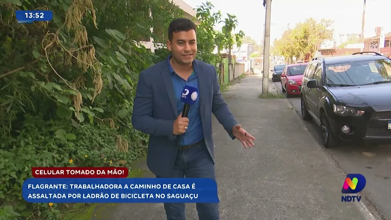 Assalto em Joinville: câmera registra ação do bandido