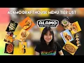 Alamo Drafthouse Menu TIER LIST