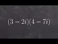 Pre-Calculus - Applying foil to multiply complex numbers 3-2i 4-7i