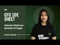 GFG SDE SHEET Conquering the SDE Role Allocate Minimum Number of Pages