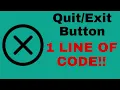 Unity How To Make a Quit Button