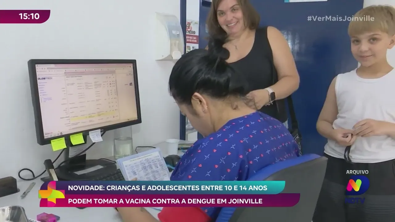 Crianças e adolescentes entre 10 e 14 anos podem tomar a vacina contra a dengue em Joinville