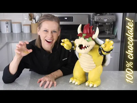 I Made Bowser Out of 100% Chocolate With Amaury Guichon | My Chocolate Sculpture